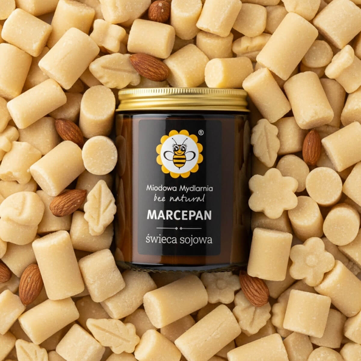 Marcepan – świeca z wosku sojowego